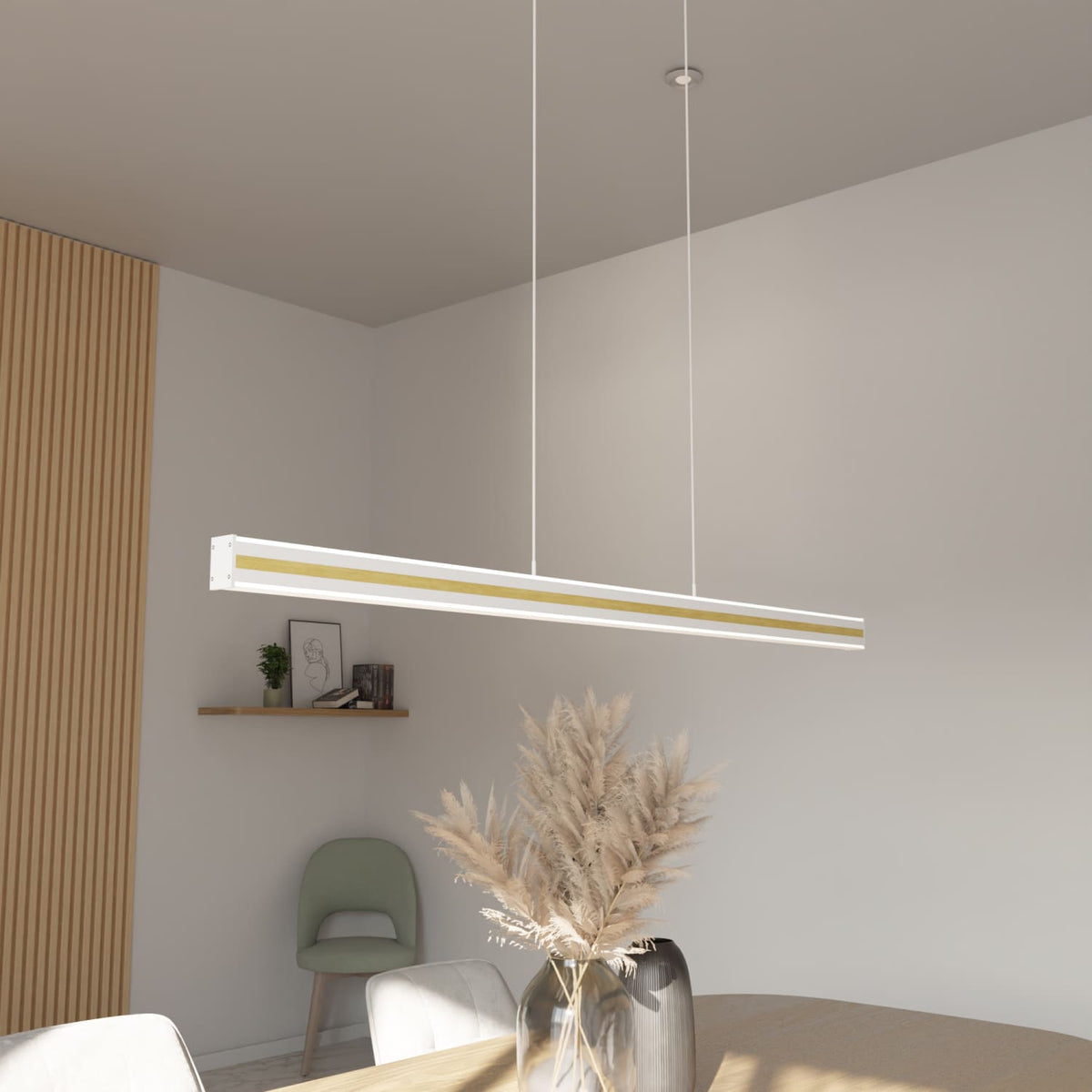 Linear LED pendant light