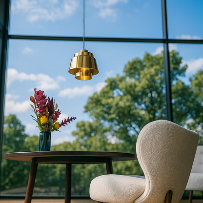Lampa wisząca mosiężna