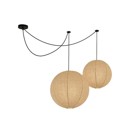 Paper sphere pendant lamp