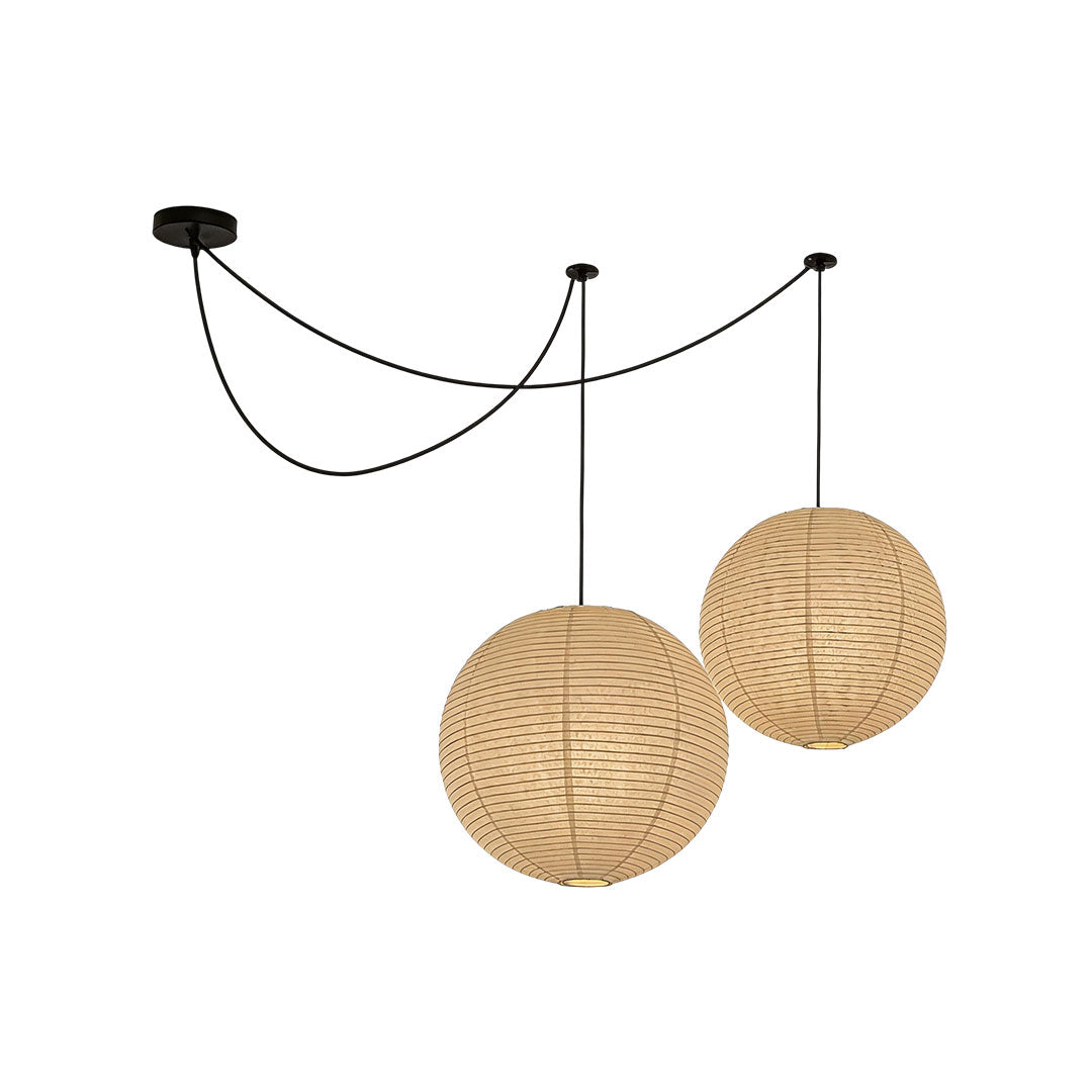 Paper sphere pendant lamp