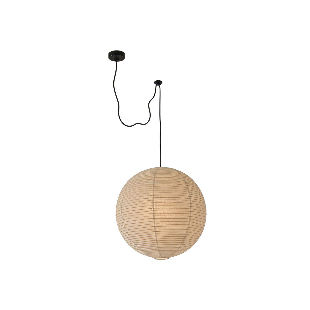 Paper sphere pendant lamp