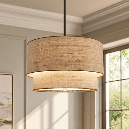 Lampa wisząca podwójny klosz