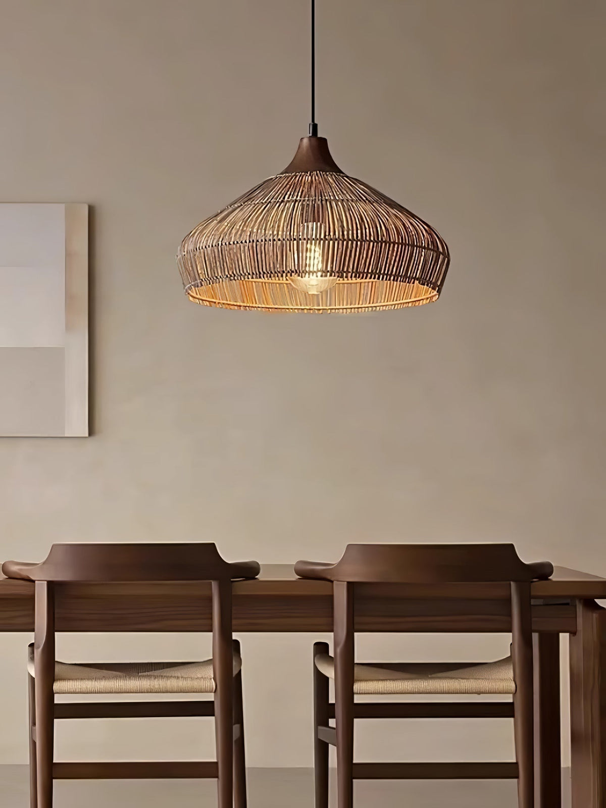 Rattan pendant lamp