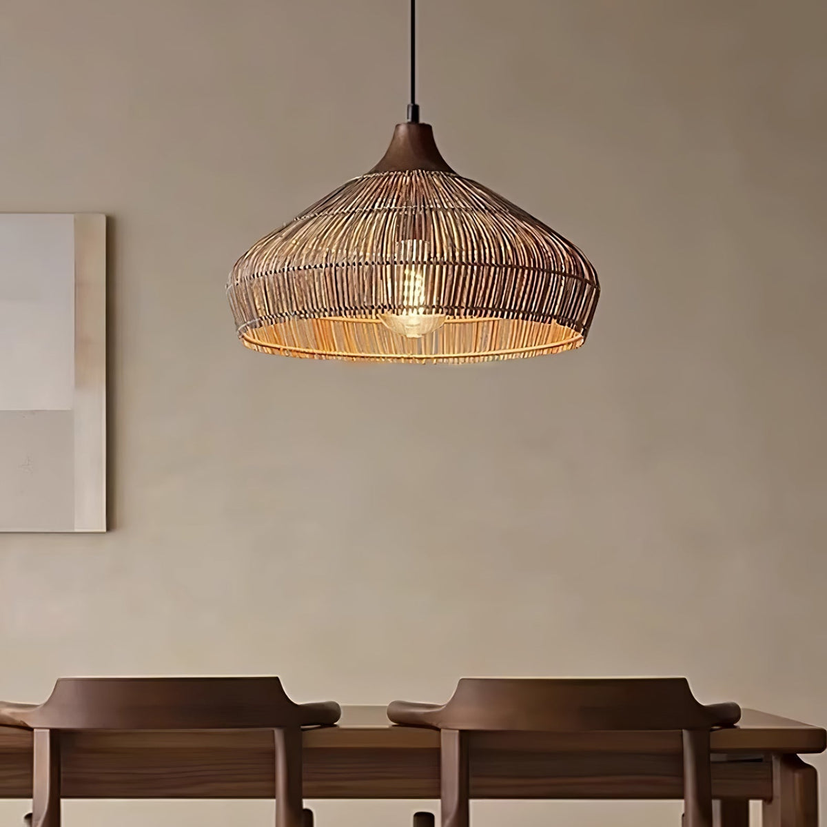 Rattan pendant lamp