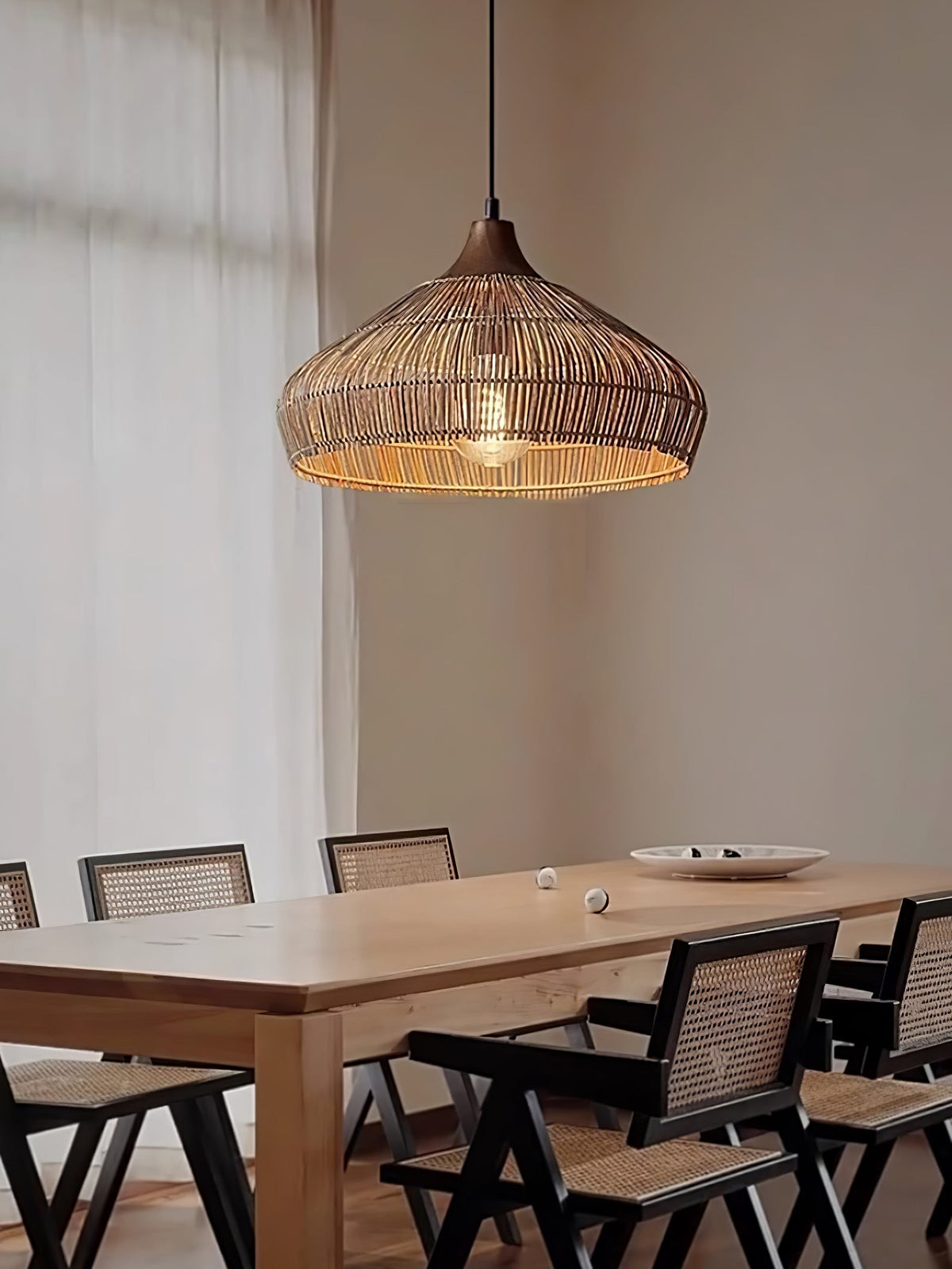 Rattan pendant lamp