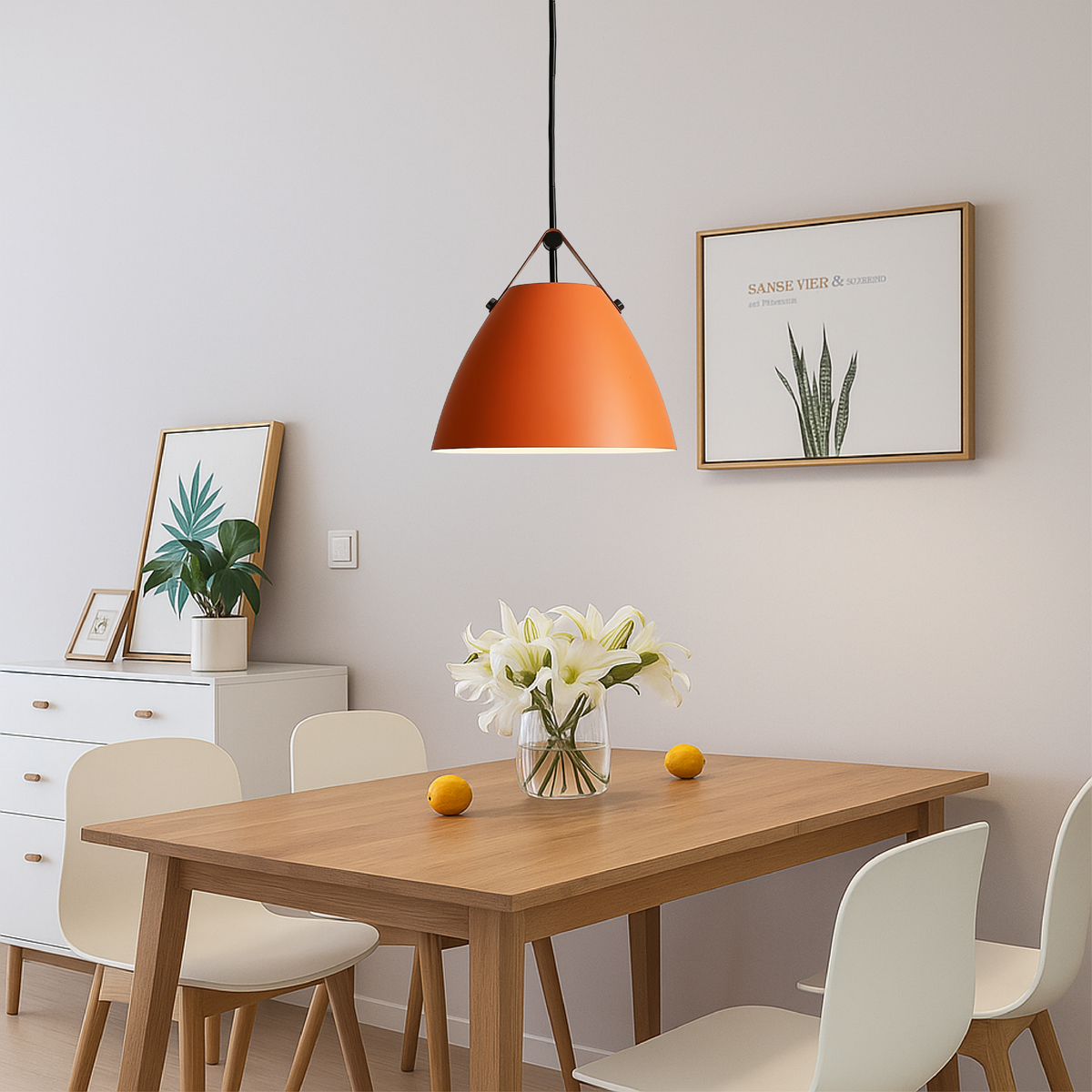 Lampa wisząca stożkowy klosz