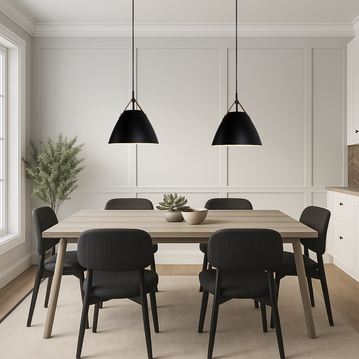 Lampa wisząca stożkowy klosz