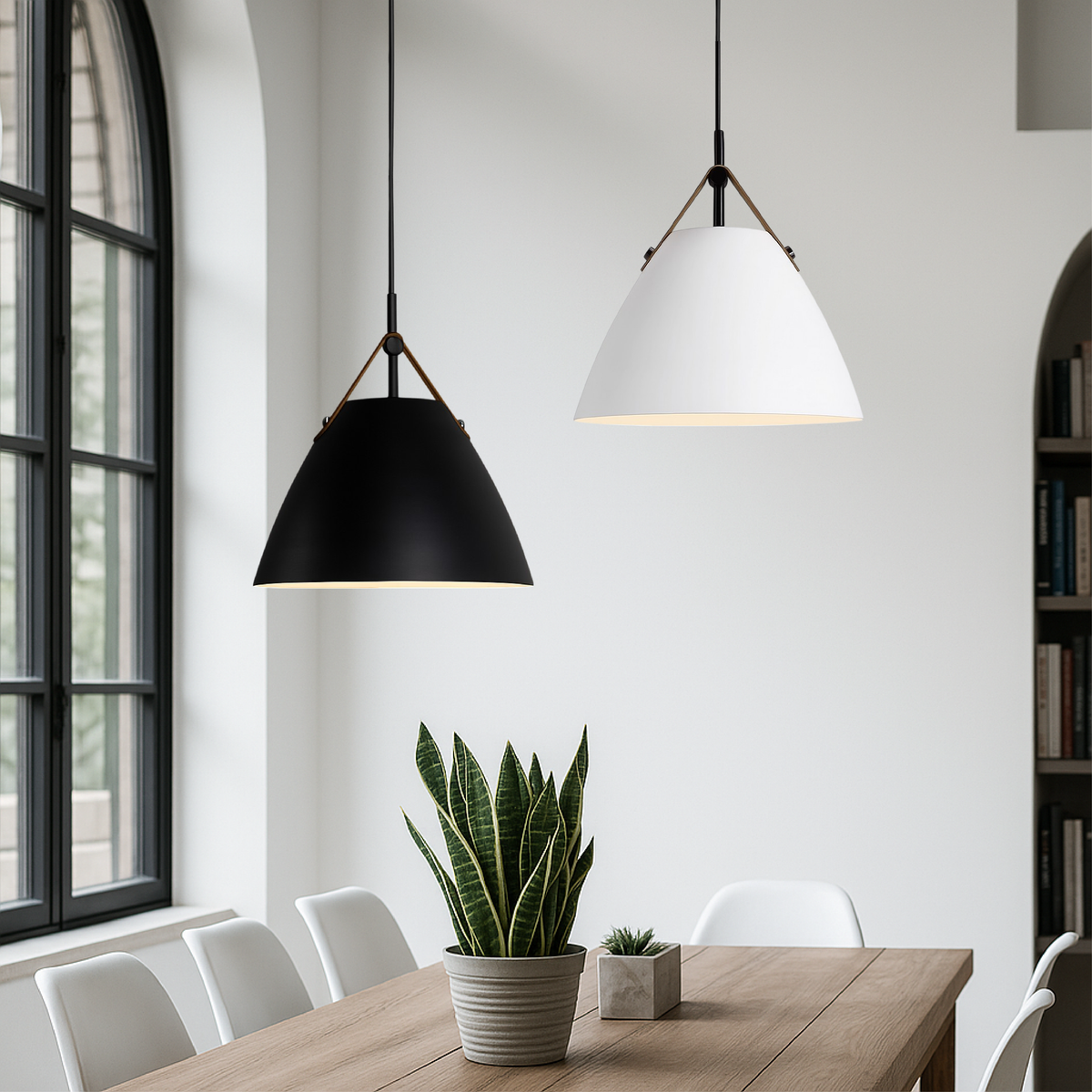 Lampa wisząca stożkowy klosz