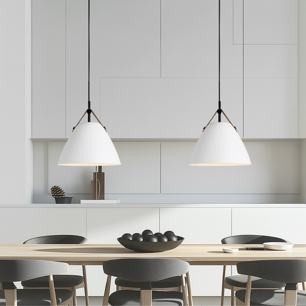 Lampa wisząca stożkowy klosz