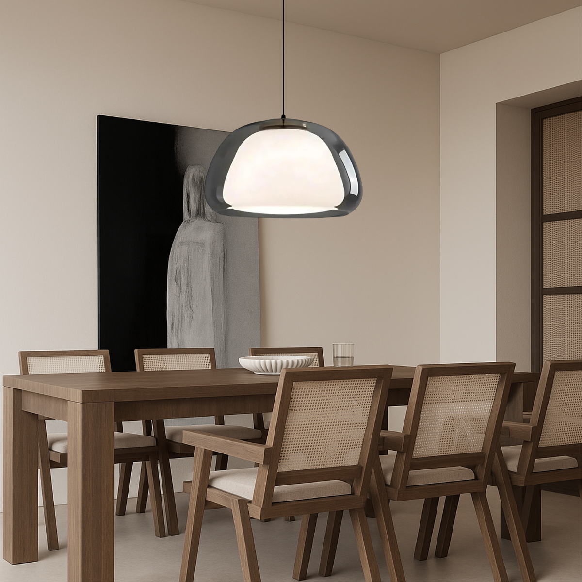 Lampa wisząca szklana