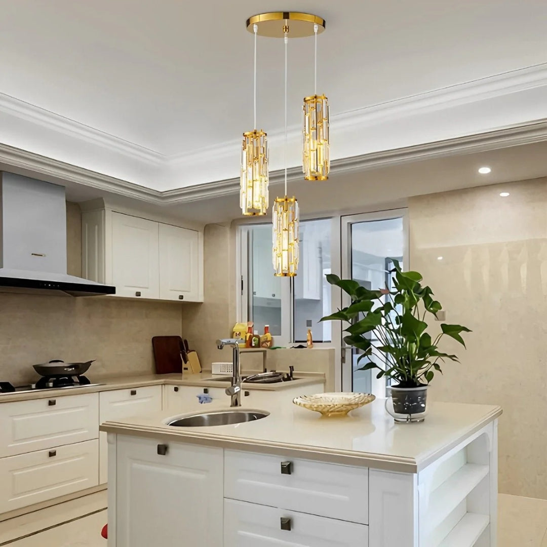 Glass pendant lamp
