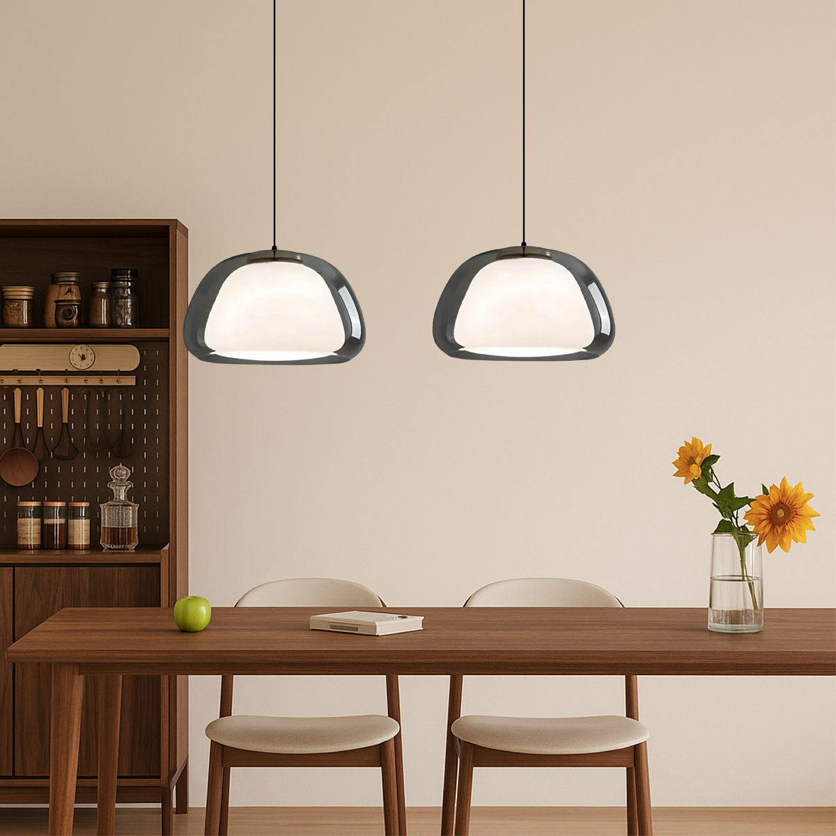 Lampa wisząca szklana