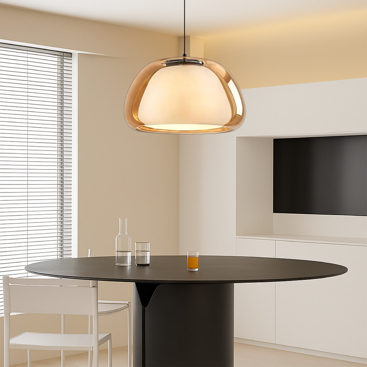 Lampa wisząca szklana