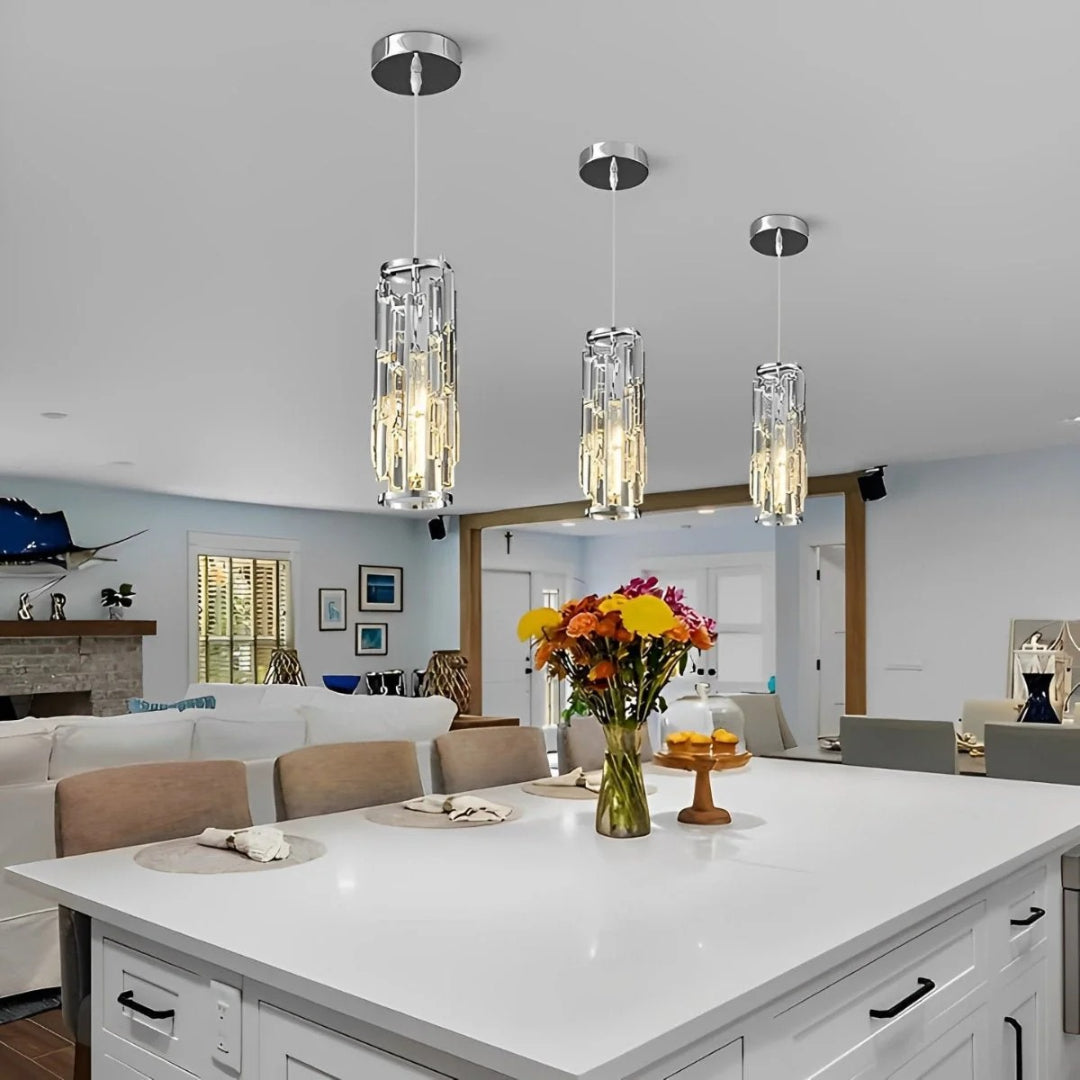 Glass pendant lamp