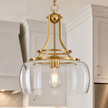 Glass pendant light