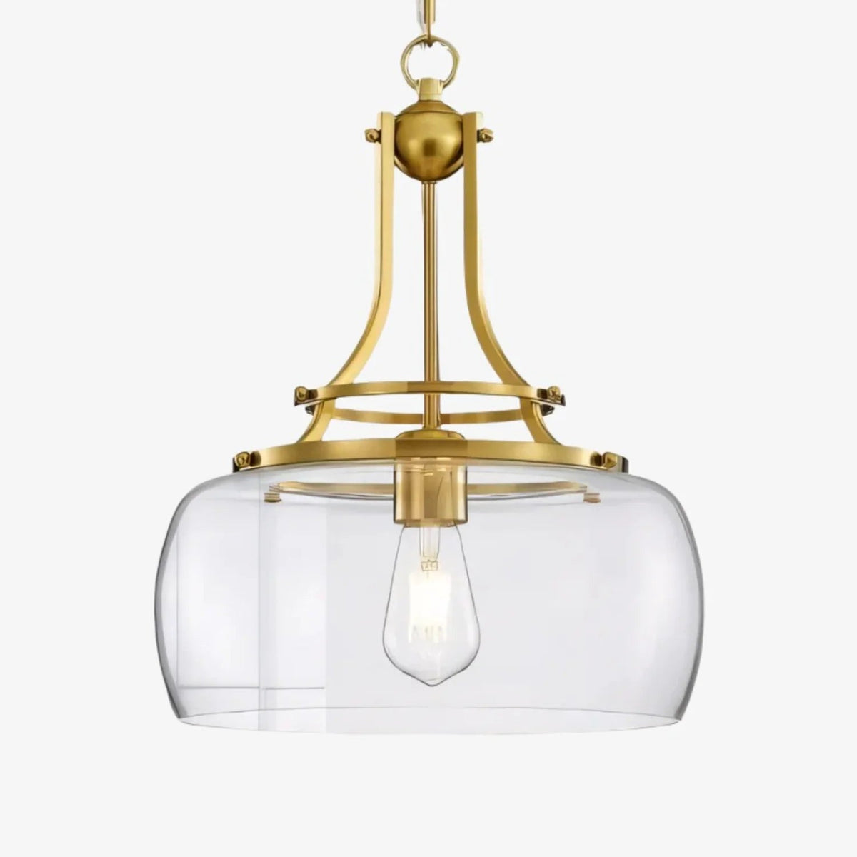 Glass pendant light