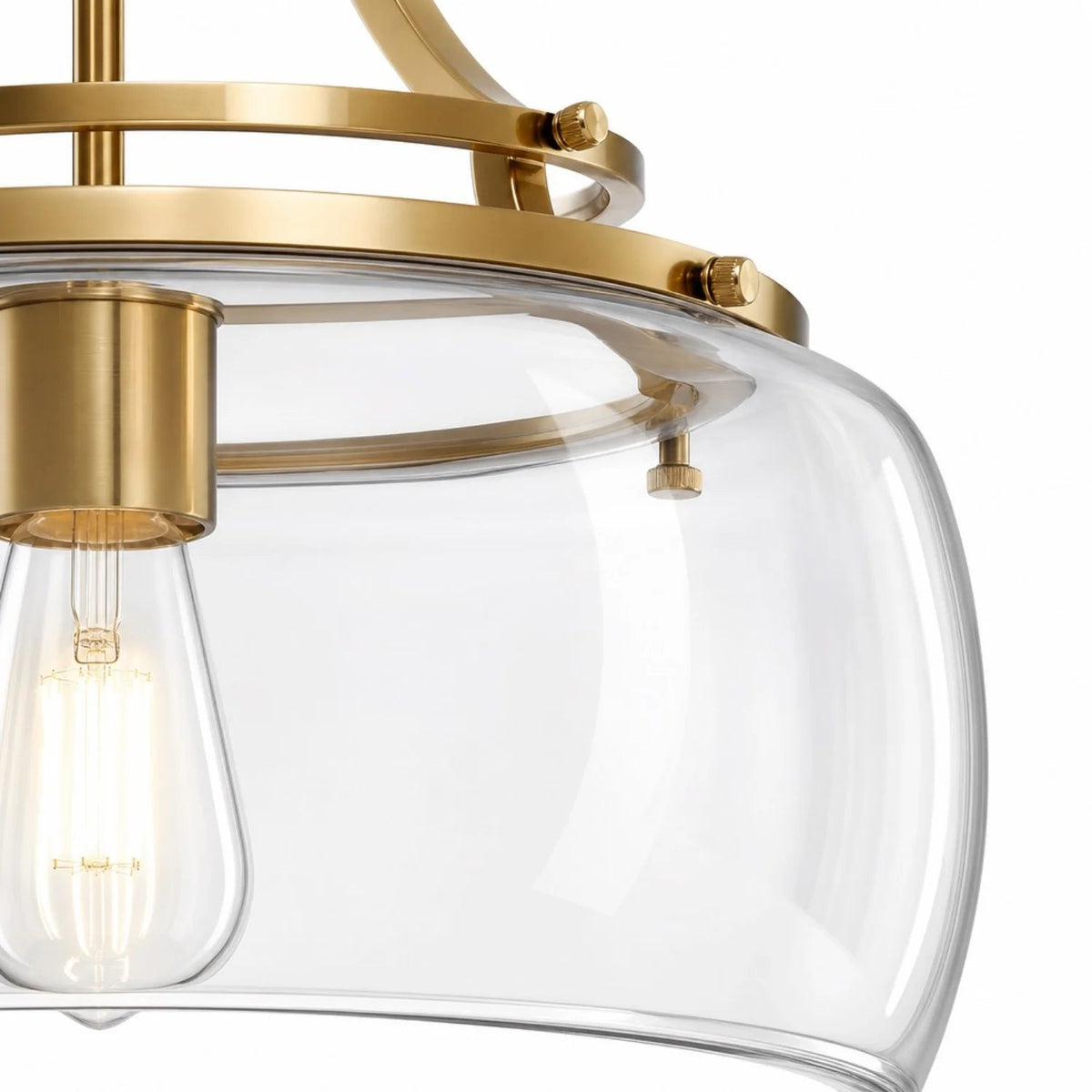 Glass pendant light
