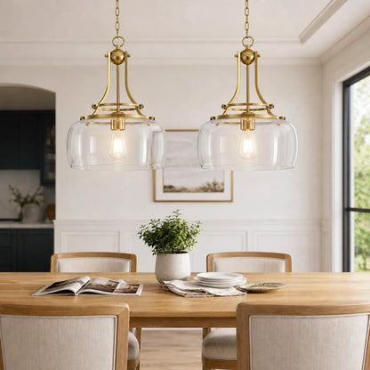 Glass pendant light