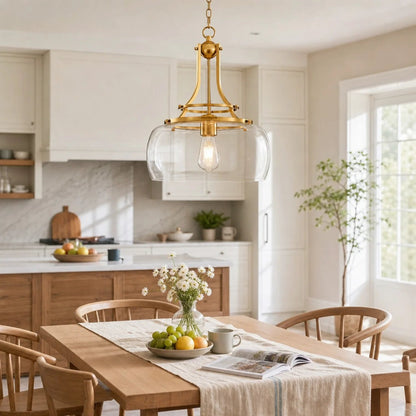 Glass pendant light