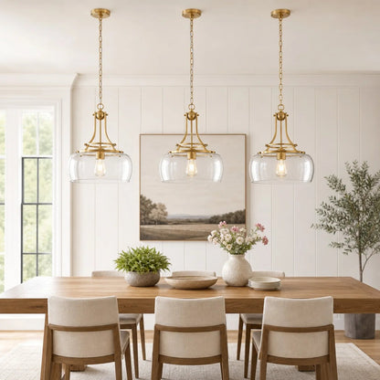 Glass pendant light