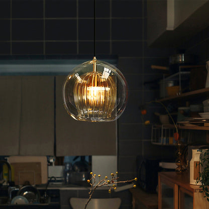 Suspension boule en verre