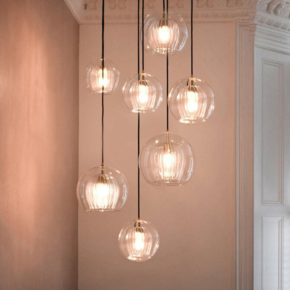 Suspension boule en verre