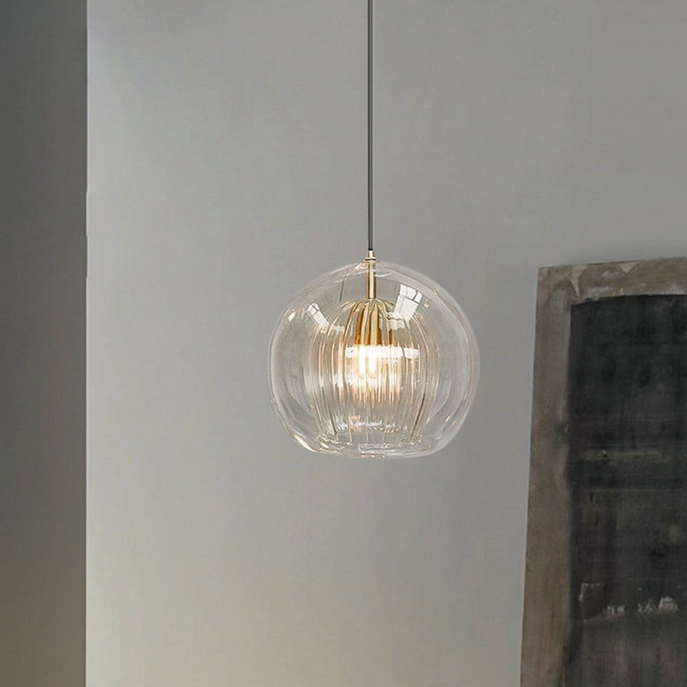 Suspension boule en verre