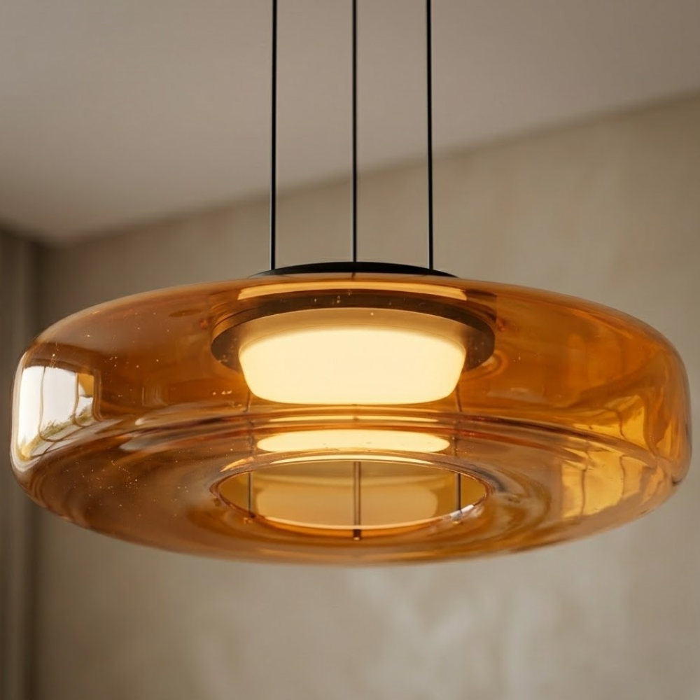 Lampa wisząca szklana wielowarstwowa