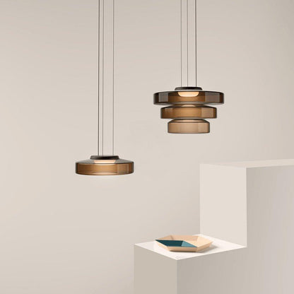 Lampa wisząca szklana wielowarstwowa