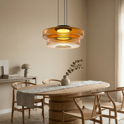 Lampa wisząca szklana wielowarstwowa