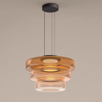 Lampa wisząca szklana wielowarstwowa