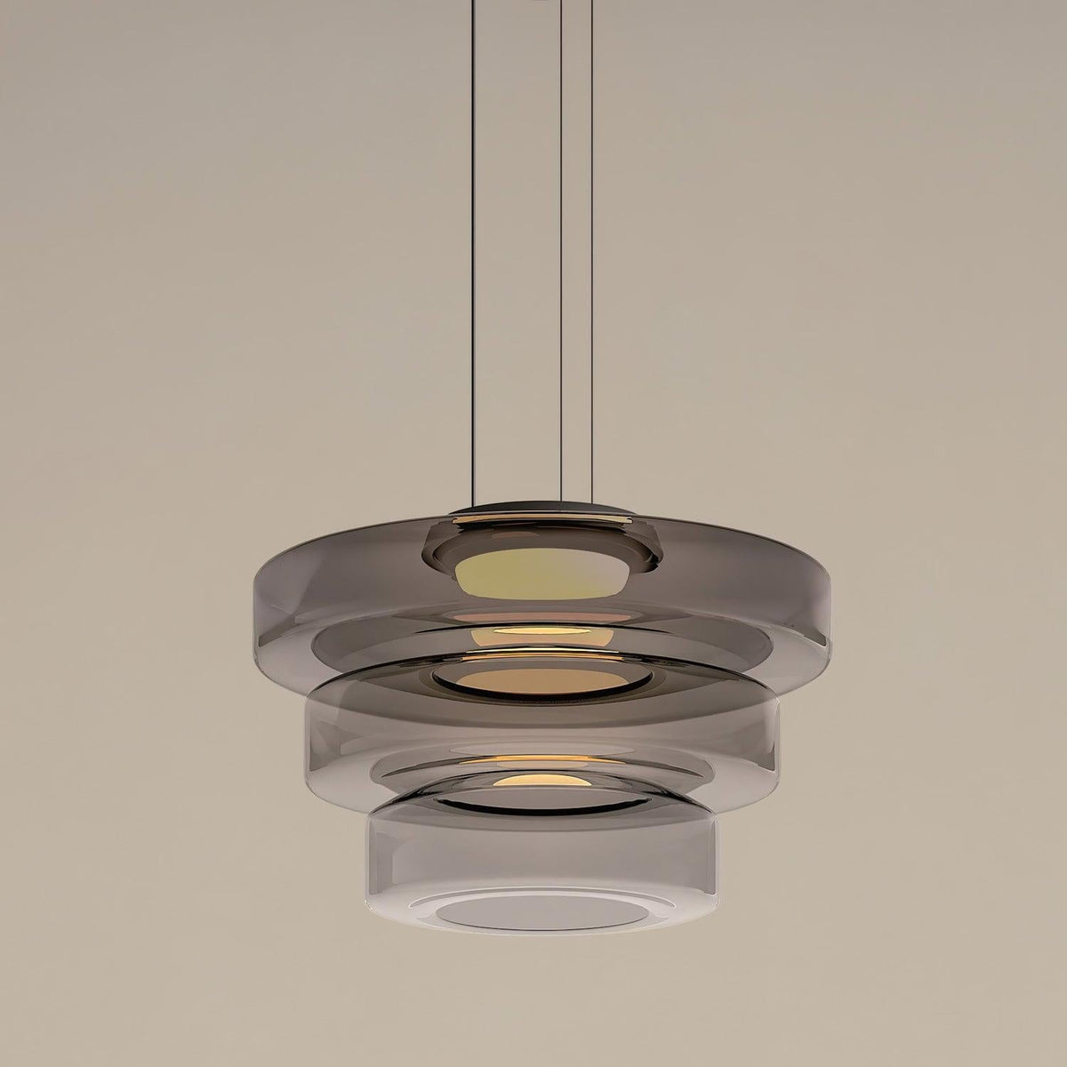 Lampa wisząca szklana wielowarstwowa