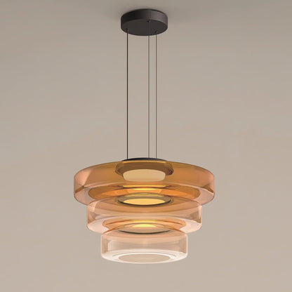 Lampa wisząca szklana wielowarstwowa