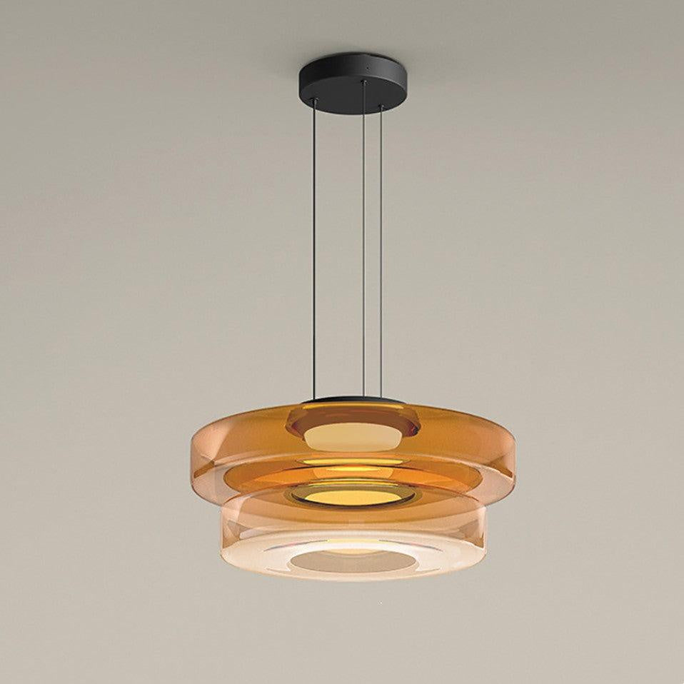Lampa wisząca szklana wielowarstwowa