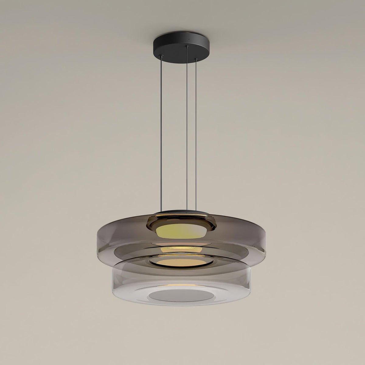 Lampa wisząca szklana wielowarstwowa