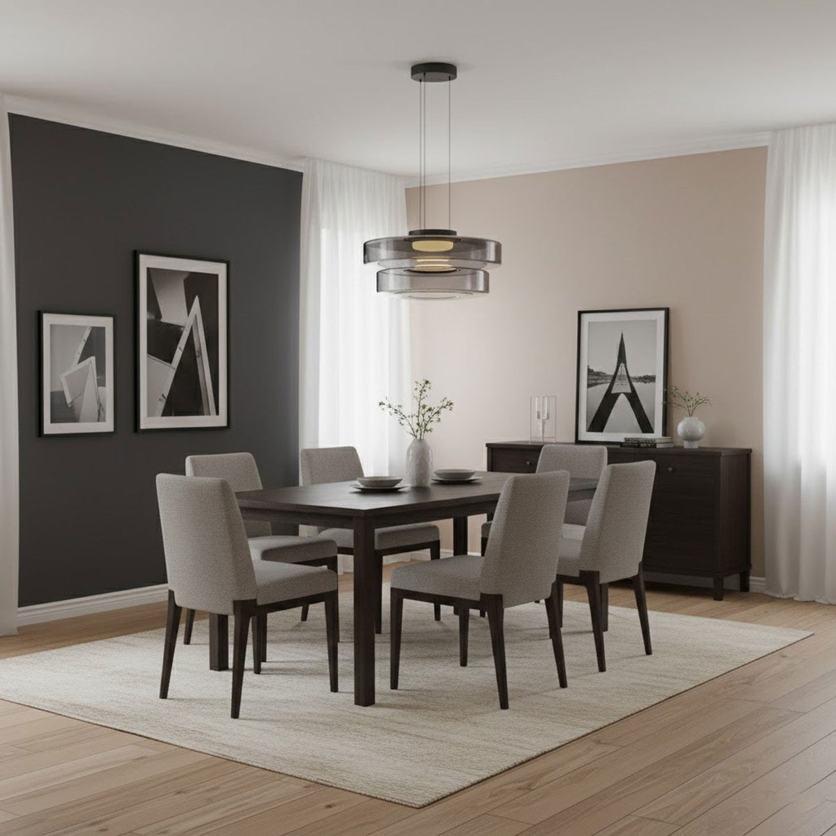 Lampa wisząca szklana wielowarstwowa