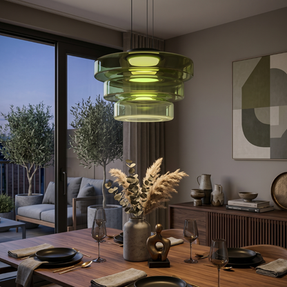 Lampa wisząca szklana wielowarstwowa