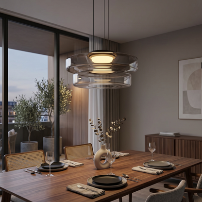Lampa wisząca szklana wielowarstwowa
