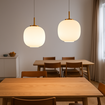 Lampa wisząca szklany klosz