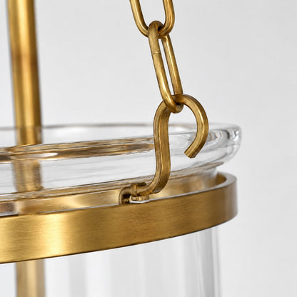 Lampe suspendue avec abat-jour en verre