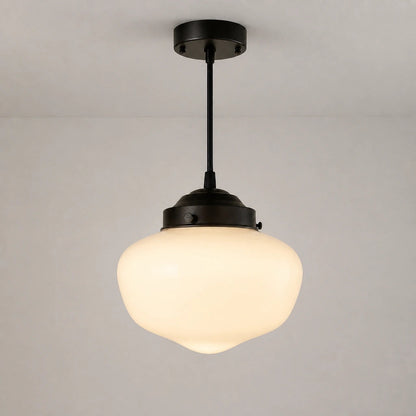 Pendant light with glass shade