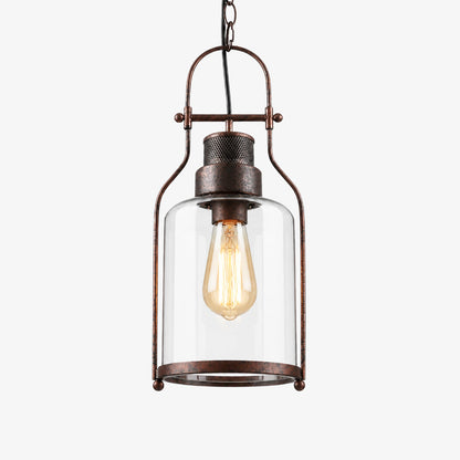 Pendant light with glass shade
