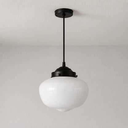Pendant light with glass shade