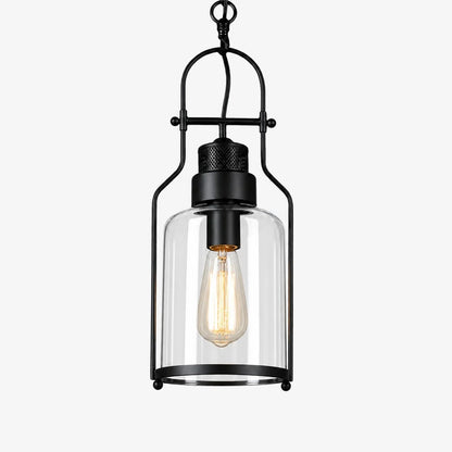 Pendant light with glass shade