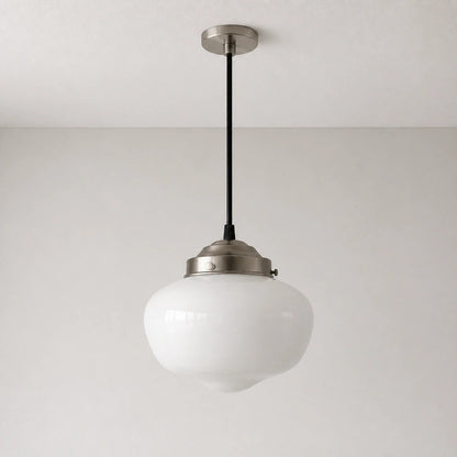 Pendant light with glass shade