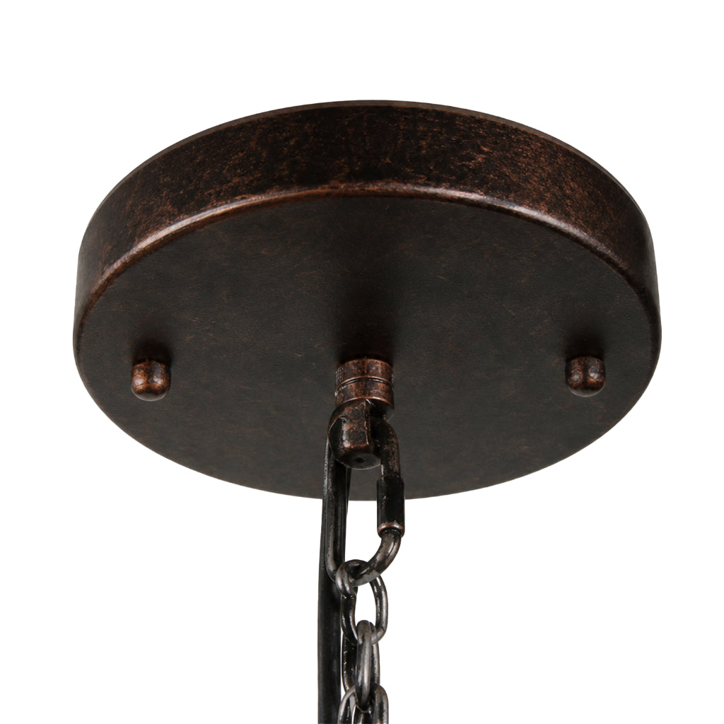 Pendant light with glass shade