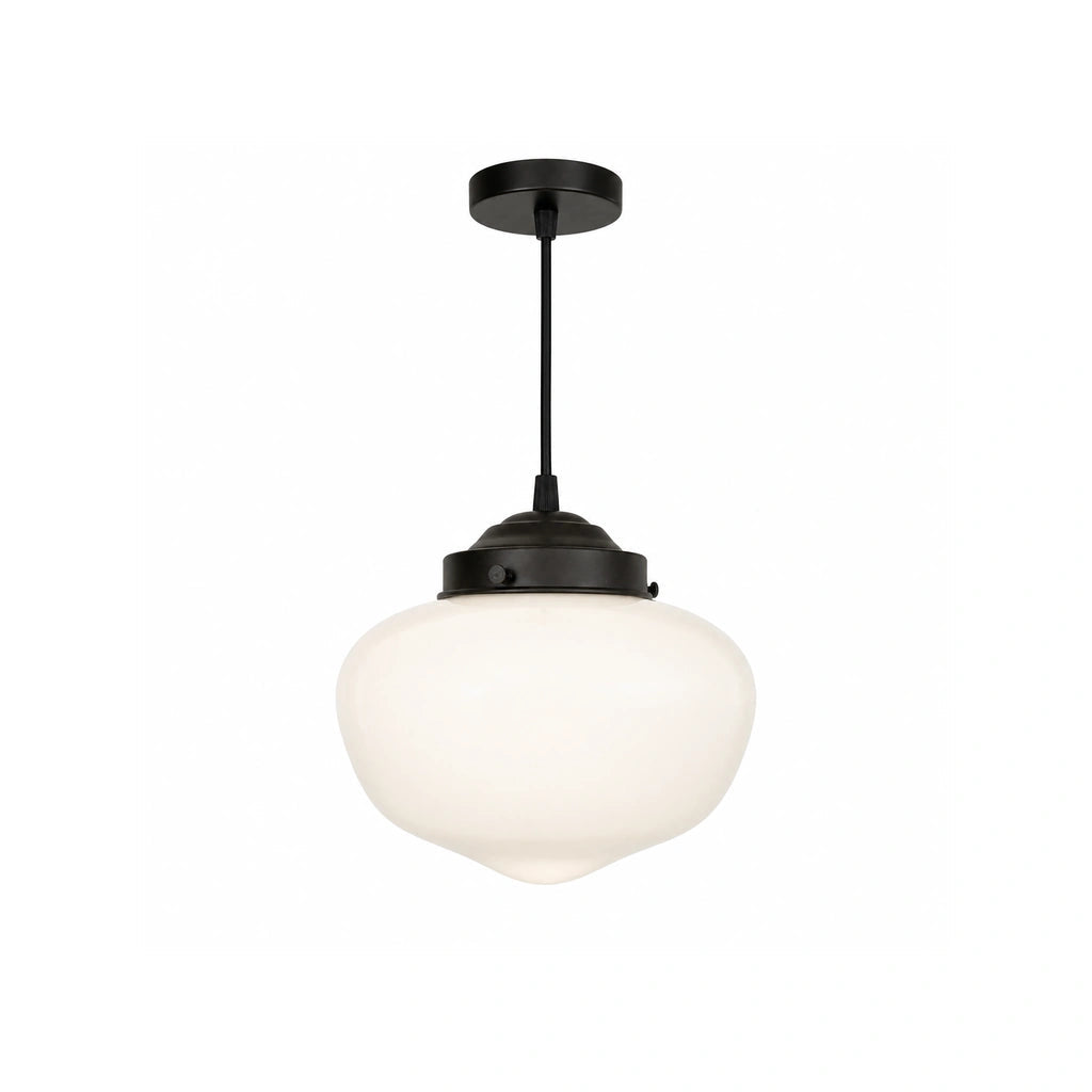 Pendant light with glass shade