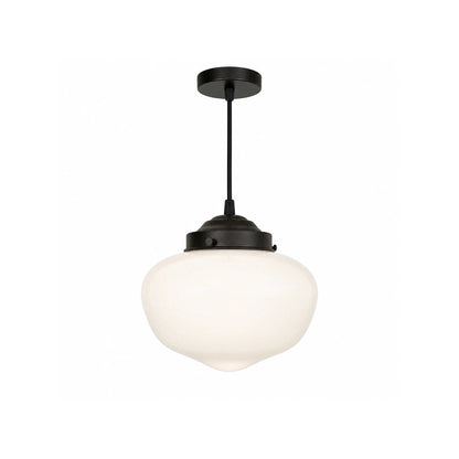 Pendant light with glass shade