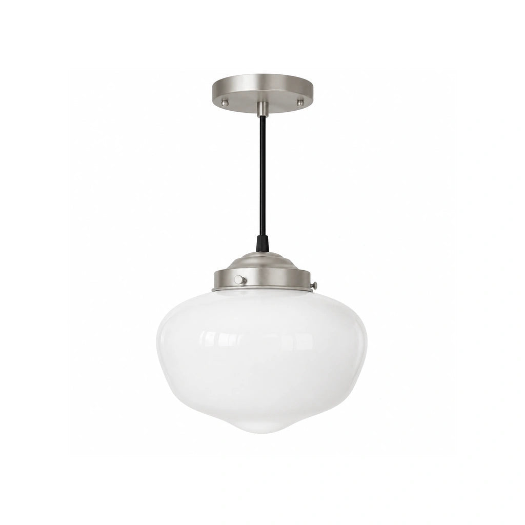 Pendant light with glass shade