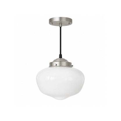 Pendant light with glass shade